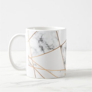White Marble with Gold Lines Pretty Coffee Mug