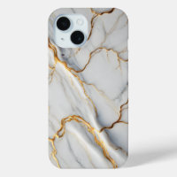 White Marble with Gold Veins 