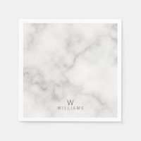 White Marble with Personalised Monogram and Name