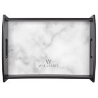 White Marble with Personalised Monogram and Name