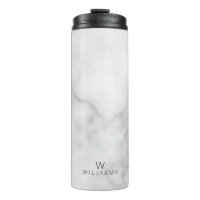 White Marble with Personalised Monogram and Name