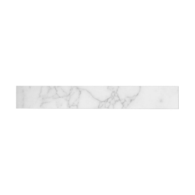White Marble Wraparound Address Label (Individual)