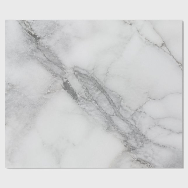 White Marble Wrapping Paper (Flat)