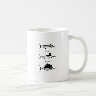 White Marlin - Blue Marlin - Sailfish Logo Coffee Mug