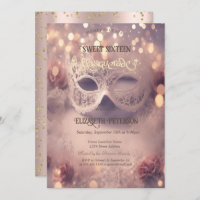 White Masque Diamonds Rose Gold Sweet 16  