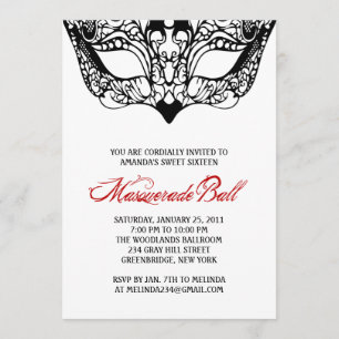 White Masquerade Invitations
