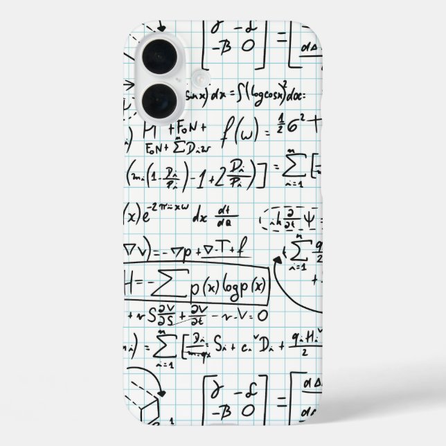 White Math Formulas Science Phone Case (Back)