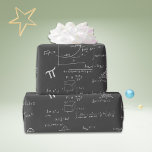 White Mathematic Formulas and Equations Dark Grey Wrapping Paper<br><div class="desc">Great mathematics wrapping paper for graduation presents,  teacher retirement party presents and anyone who just loves math. The wrapping paper has a dark grey background and white mathematic formulas in white. Al the formulas,  equations and graphics are hand written and can't be edited. 
Illustrated and designed by Patricia Alvarez.</div>