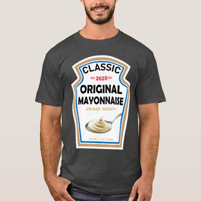 White Mayonnaise Halloween Costume Couples boy T-Shirt (Front)