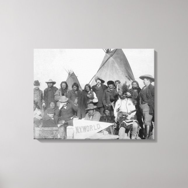 White Men (including Buffalo Bill) and Lakota Canvas Print (Front)
