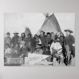 White Men (including Buffalo Bill) and Lakota Poster