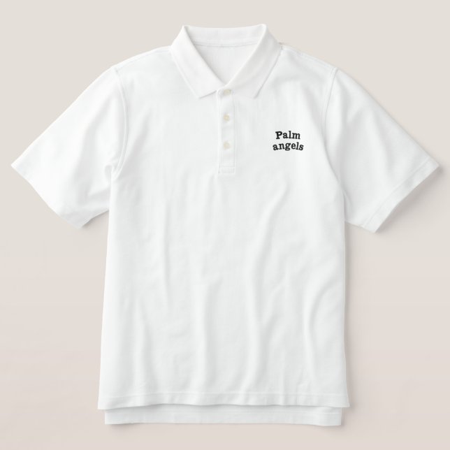 White men's polo t-shirt (Design Front)