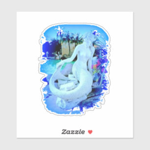 White Mermaid Sitting Thunder_Cove