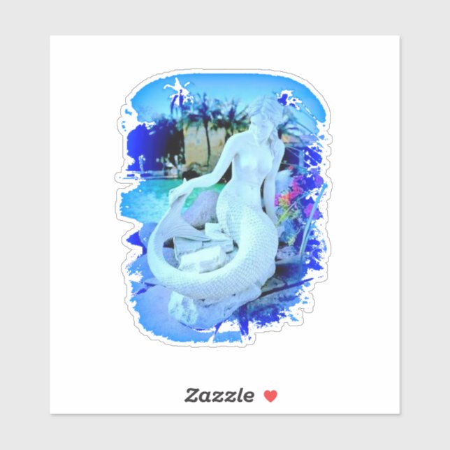 White Mermaid Sitting Thunder_Cove (Sheet)