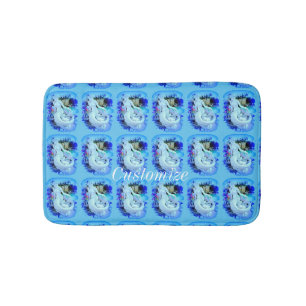 White Mermaid Sitting Thunder_Cove Bath Mat