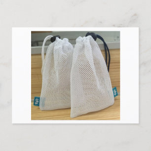 White Mesh Bag Fruit Mesh Bag Logo Print Mesh Bag Postcard