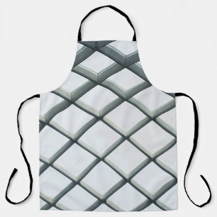 White metal and glass dome ceiling apron