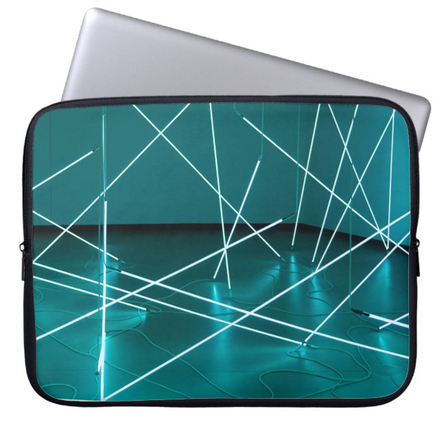 WHITE METAL FRAMES LAPTOP SLEEVE (Front)