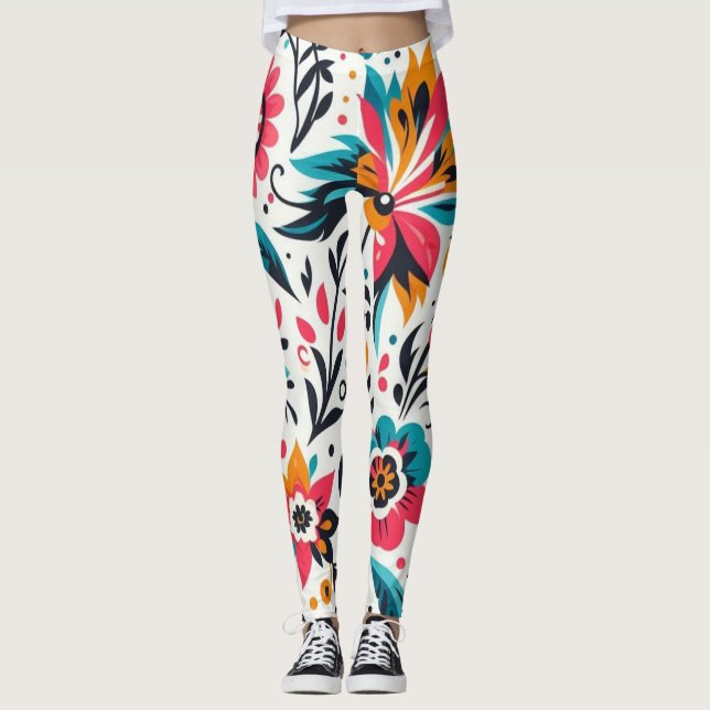 White Mexican Leggings (Front)