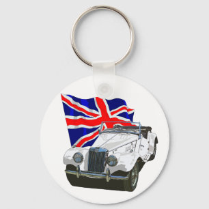 White MG TF Key Ring