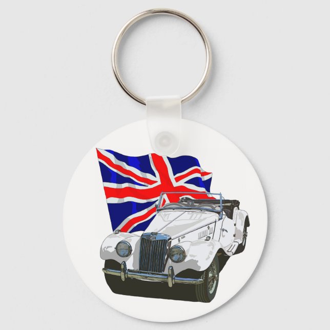 White MG TF Key Ring (Front)