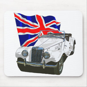 White MG TF Mouse Pad