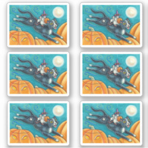 WHITE MICE & BLACK CAT ON HALLOWEEN SCAVENGER HUNT