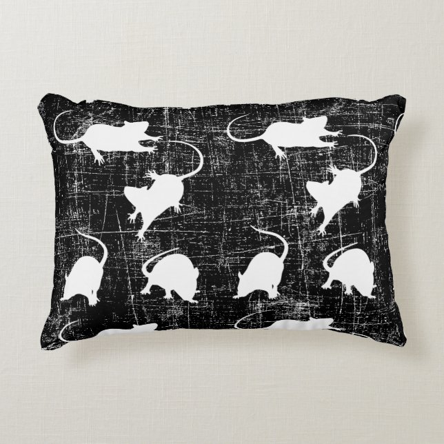 white mice decorative cushion (Front)
