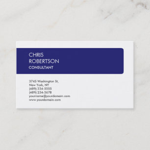 White Midnigt Blue Attractive Charm Business Card