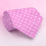 White Mini Polka Dots on Pink Necktie<br><div class="desc">This charming necktie features a delightful pattern of white mini polka dots elegantly set against a soft pink background. Perfect for adding a touch of playful sophistication to any outfit, this tie is a versatile accessory suitable for various occasions, from casual business meetings to special events. The high-quality material ensures...</div>