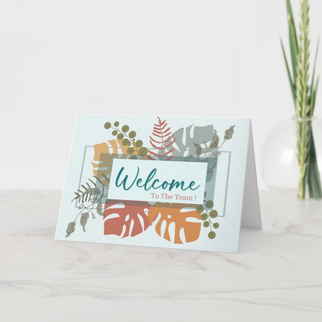 White Minimal Boho Welcome Wishing Card (Front)