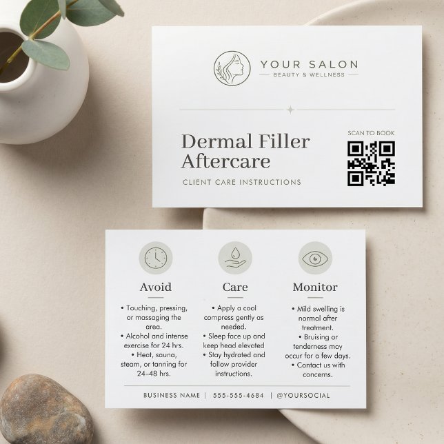 White Minimal Dermal Filler Care Guide QR Code  (Creator Uploaded)