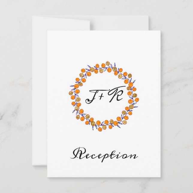 White Minimalism Gold Wedding Blue Navy Invitation (Front)