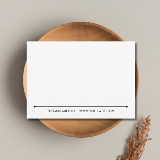 White Minimalist Black Typography Professional  Card