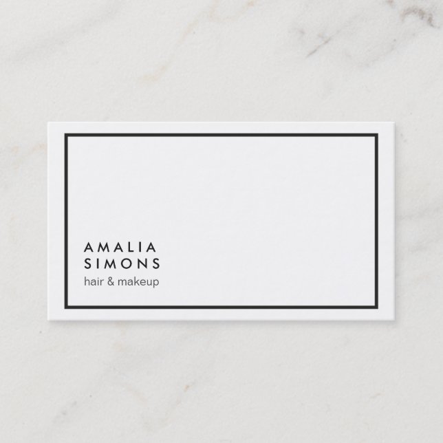 White Minimalist Business Cards (Front)