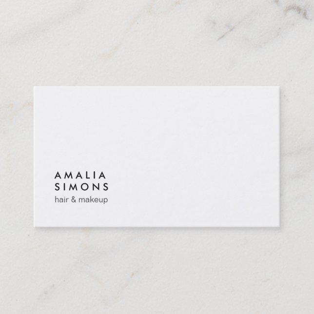 White Minimalist Business Cards (Front)