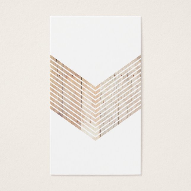 White Minimalist chevron with Wood (Front)