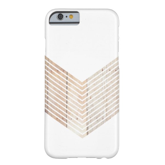 White Minimalist chevron with Wood Case-Mate iPhone Case (Back)