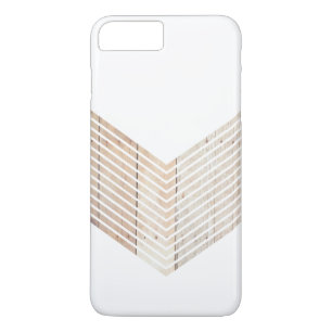 White Minimalist chevron with Wood Case-Mate iPhone Case