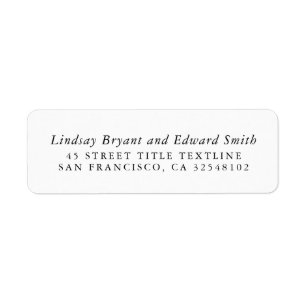 White Minimalist Clean Stylish Label