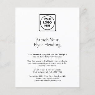 White Minimalist Logo   Clean Simple Business  Flyer