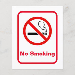 White Minimalist No Smoking Signage Flyer