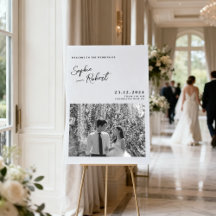 White Minimalist Wedding Welcome