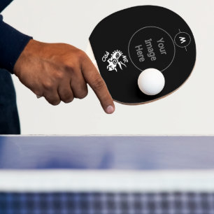 White Mister Pro Triceratops Skilled Ancient Ping Pong Paddle
