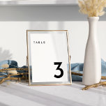 White Modern Bold Wedding Table Number Card<br><div class="desc">Introducing our White Modern Bold Wedding Table Number Card design, a true representation of modern minimalism and elegance. With its unique blend of creative and chic design elements, this design is perfect for those seeking a polished and bold aesthetic on their special day. Our chic off-set typography adds a touch...</div>