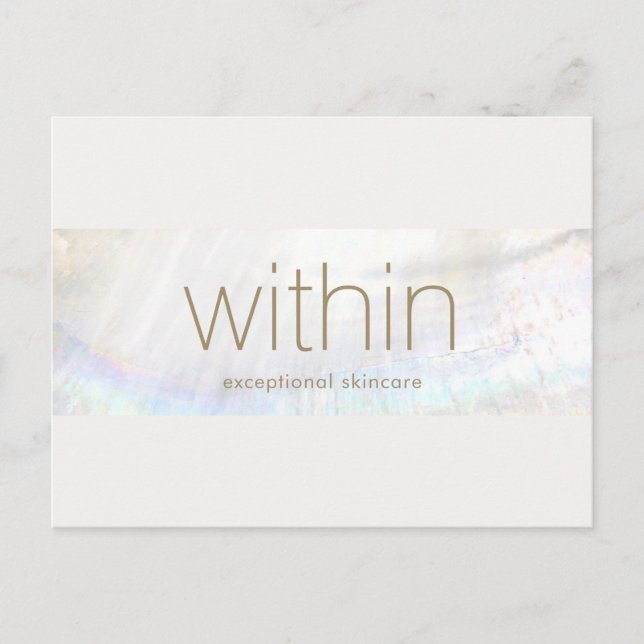 White Modern Elegant Seashell Stripe Postcard (Front)