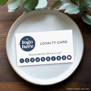 White Modern Logo Professional Loyalty Card