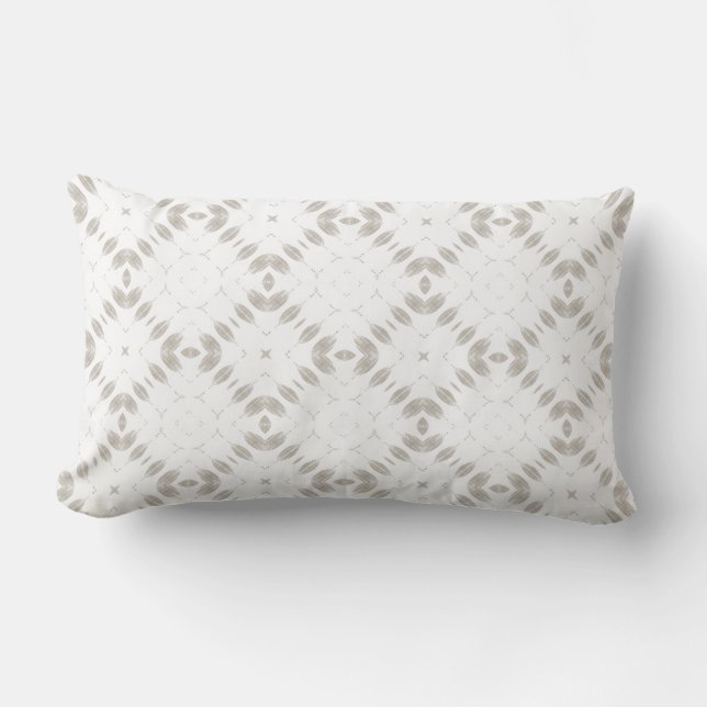 White Modern Lumbar Pillow (Front)