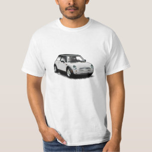 White Modern Mini Car T-Shirt