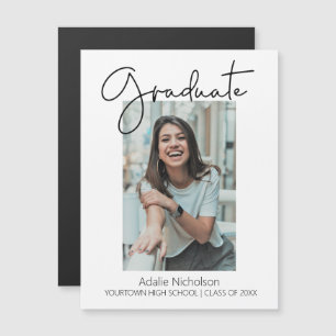 White Modern Minimalist Graduation Photo
